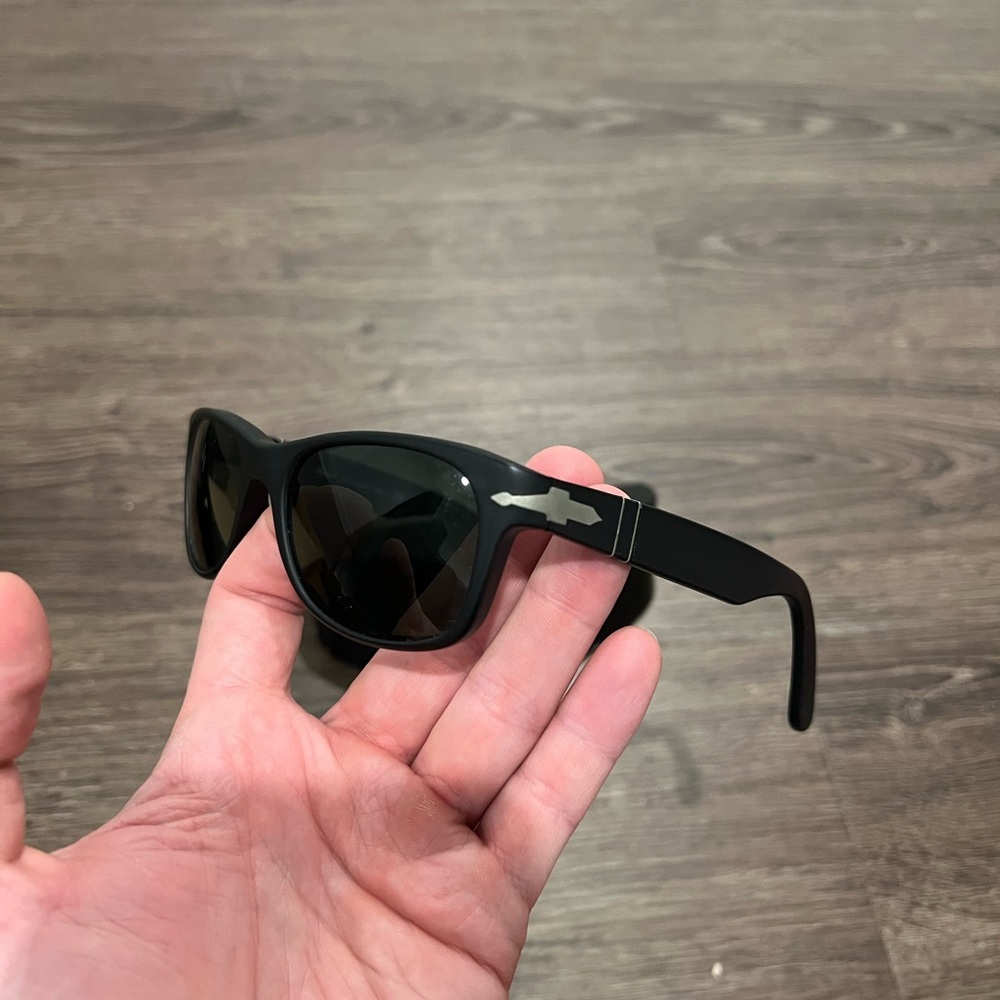 Persol Mens Sunglasses 2953S Matte Black Wayfarer